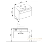 тумба под раковину keuco stageline 32864970100, с подсветкой, 800х550х490 мм, вулканит