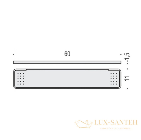 полка colombo design time w4216 60 см для душевых принадлежностей, хром