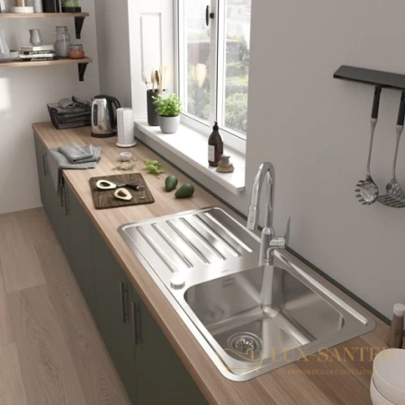 смеситель для кухни hansgrohe focus m42 с вытяжным изливом сталь (71800800)