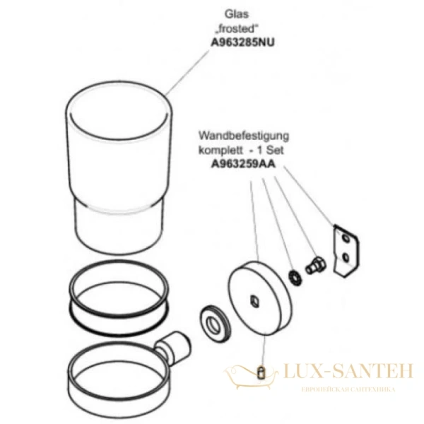 стакан ideal standard iom a9120aa, хром