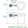 стакан cezares olimp olimp-tum-01-sw, хром