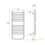 полотенцесушитель 400x800 водяной point альфа pn05148s п12, хром