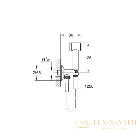 гигиенический набор grohe sena trigger spray 35 26332000, хром