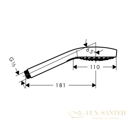 лейка для душа hansgrohe croma 110 select е vario hs 26812400 белый/хром