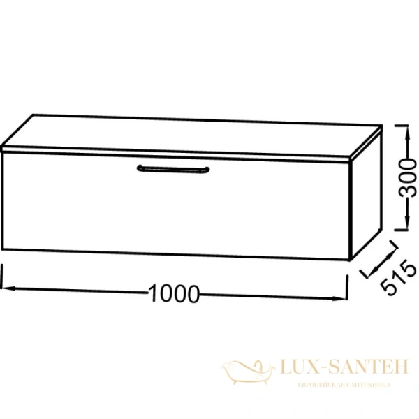 тумба jacob delafon odeon rive gauche eb2539-r7-n18 100 см, белый