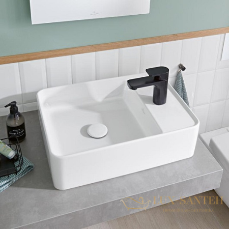 раковина villeroy & boch collaro 4a1751r1 ceramicplus 510х380 мм, белый