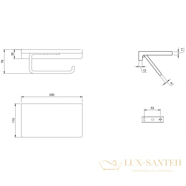 бумагодержатель villeroy & boch elements-striking tva15202300061, хром