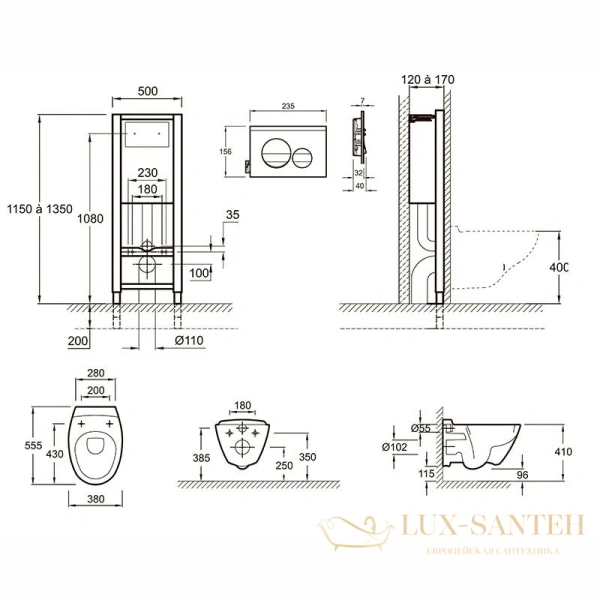 комплект jacob delafon presquille e21743ru-00