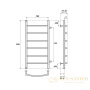 полотенцесушитель 500x800 водяной point афина pn04558 п6 с боковым подключением 500, хром