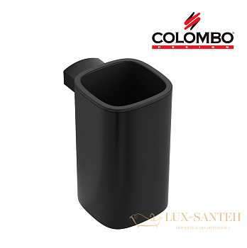 стакан colombo design trenta b3002.nm настенный, черный матовый