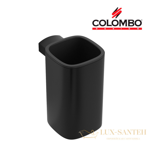 стакан colombo design trenta b3002.nm настенный, черный матовый