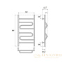 полотенцесушитель 500x800 водяной point юпитер pn01158 п4, хром
