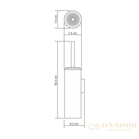 щетка для унитаза подвесная wasserkraft k-1087brushed gold, золотой матовый