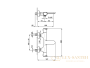 смеситель термостатический для ванны cisal lineaviva, lvt2101021, настенный, хром