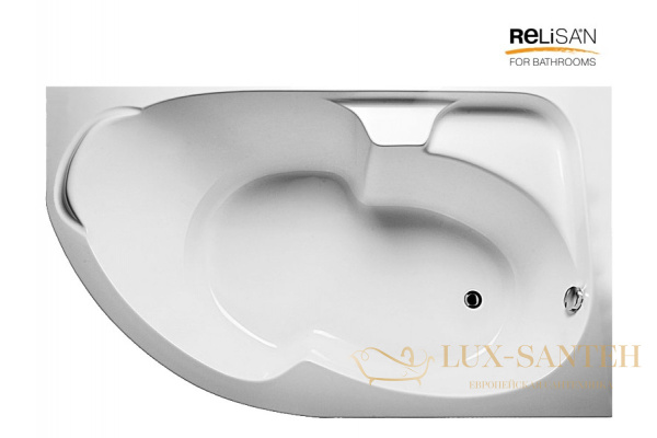 ванна акриловая relisan sofi r 160x100