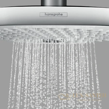 верхний душ hansgrohe croma select e180 2jet 26524400 белый/хром