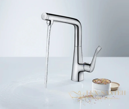 смеситель hansgrohe metris select 14883000 для кухонной мойки