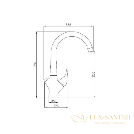 смеситель zorg steel hammer sh815satin для кухни, сатин