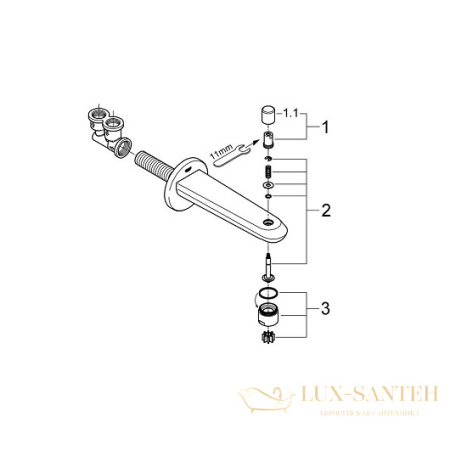 излив grohe eurodisc cosmopolitan 13279002 для ванны, хром