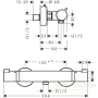 термостатический смеситель для душа hansgrohe ecostat 13116140