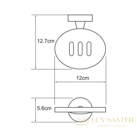 мыльница wasserkraft isen k-4069, хром