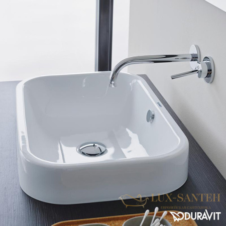 раковина накладная duravit happy d.2 2314600000 600х400 мм, белый