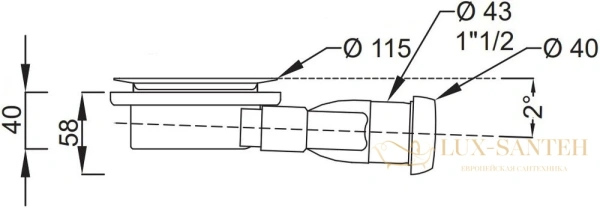 сифон для поддона jacob delafon flight neus e9a1364-cp