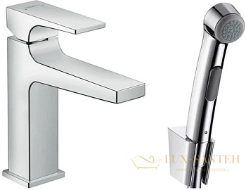 смеситель для раковины hansgrohe metropol 110 32522000 с гигиеническим душем