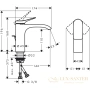 смеситель для раковины hansgrohe vivenis с донным клапаном 75020000 хром
