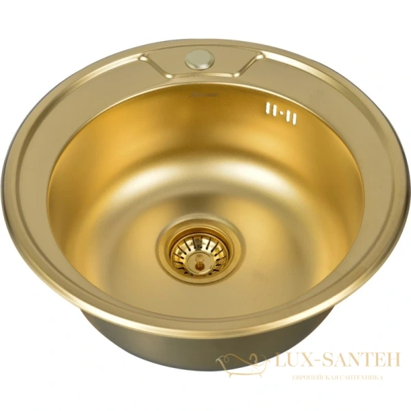 кухонная мойка seaman eco wien swt-490-antique gold matt.a, золотой матовый