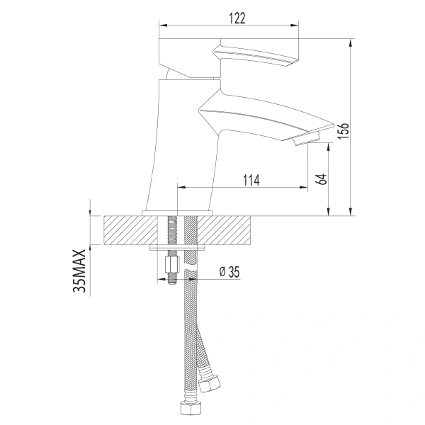 смеситель для раковины lemark atlantiss lm3206c