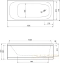 панель фронтальная cezares emp-150-scr-w37 150 см, белый