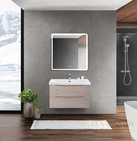 тумба под раковину belbagno marino-cer marino-cer-700-2c-so-rg-p 70 см подвесная, rovere grigio