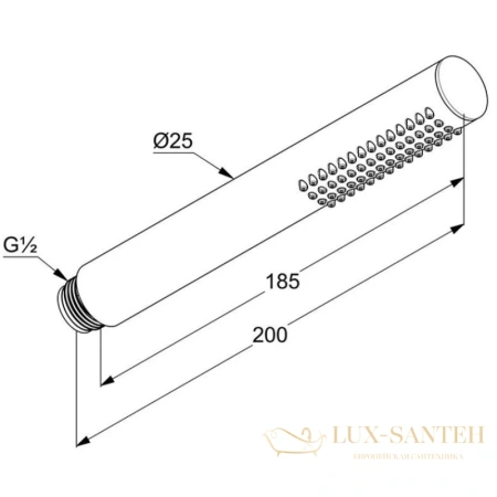 душевая лейка kludi nova fonte 1s 3912039-00, черный матовый