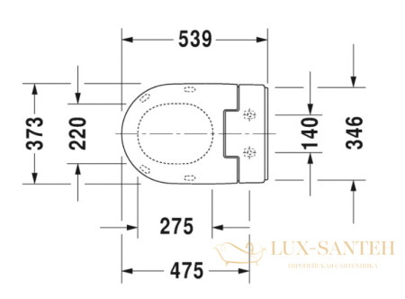 сиденье-биде duravit sensowash® slim для унитазов (254459/256359/252859/252959/216959/253359/212959/222659), 611000002304300, белый хром