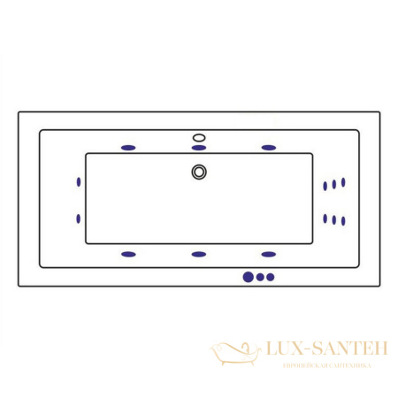 ванна whitecross savia duo 170x80 "smart", 0103.170080.100.smart.gl, белый