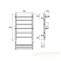полотенцесушитель 500x600 электрический point артемида pn14156pe п4 c 2 полками, левый/правый хром