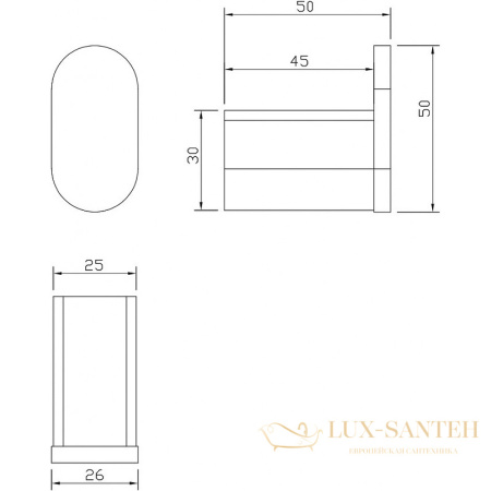 крючок milacio ultra mcu.960.mb, черный матовый