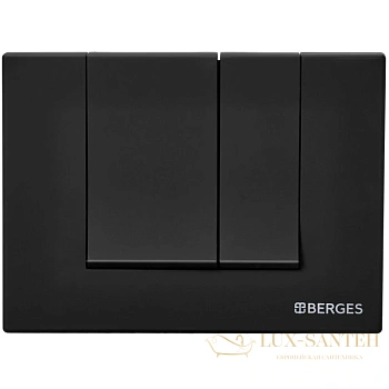 кнопка berges square 040045 для инсталляции novum s5, черный soft touch