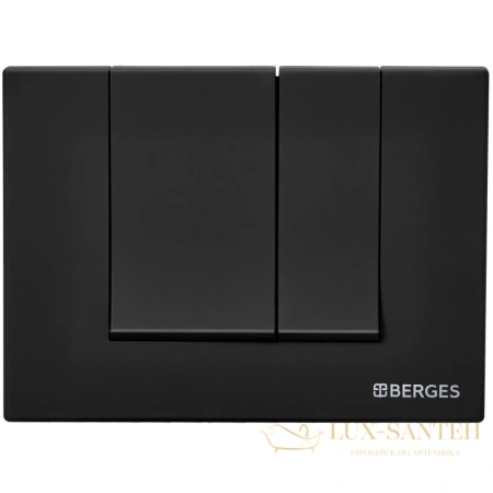 кнопка berges square 040045 для инсталляции novum s5, черный soft touch