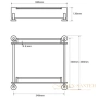 полка стеклянная 38 см bemeta omega 104202122, хром