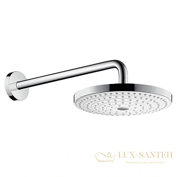 верхний душ hansgrohe raindance select s 240 2jet 26466400 с держателем 390 мм, ½’ белый/хром