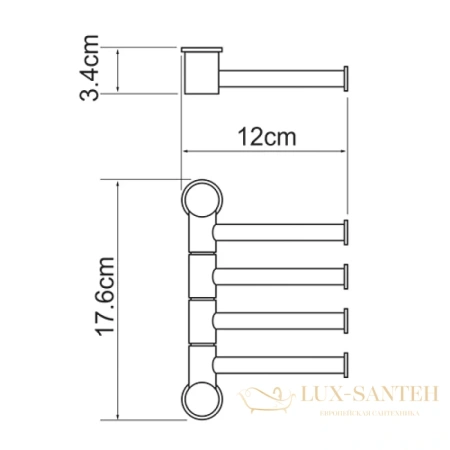 крючок wasserkraft bm k-1054, хром