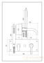 внутристенный комплект с ручным душем emmevi ares 76051/cr для ванной, хром
