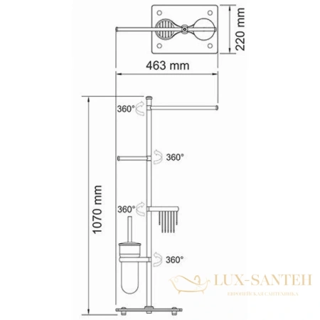 комплект для туалета wasserkraft bm k-1248, хром