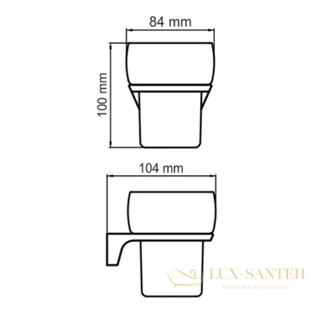 стакан wasserkraft glan k-5128, черный глянец