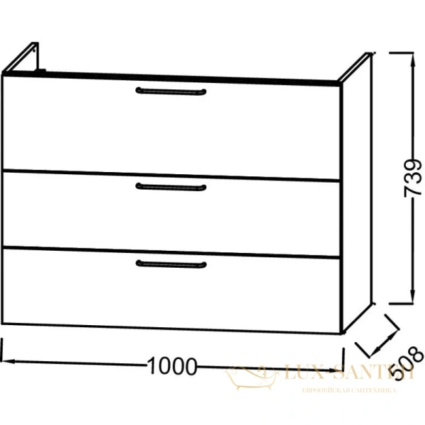 тумба jacob delafon odeon rive gauche eb2534-r7-n14 100 см, серый антрацит