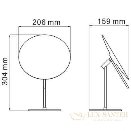 косметическое зеркало wasserkraft k-1002 x 4, хром