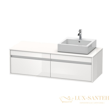 раковина накладная duravit vero air 2352600000 600х470 мм, белый