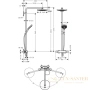 душевая система hansgrohe raindance select s 27129400 240 мм 2jet showerpipe, ½’ белый/хром